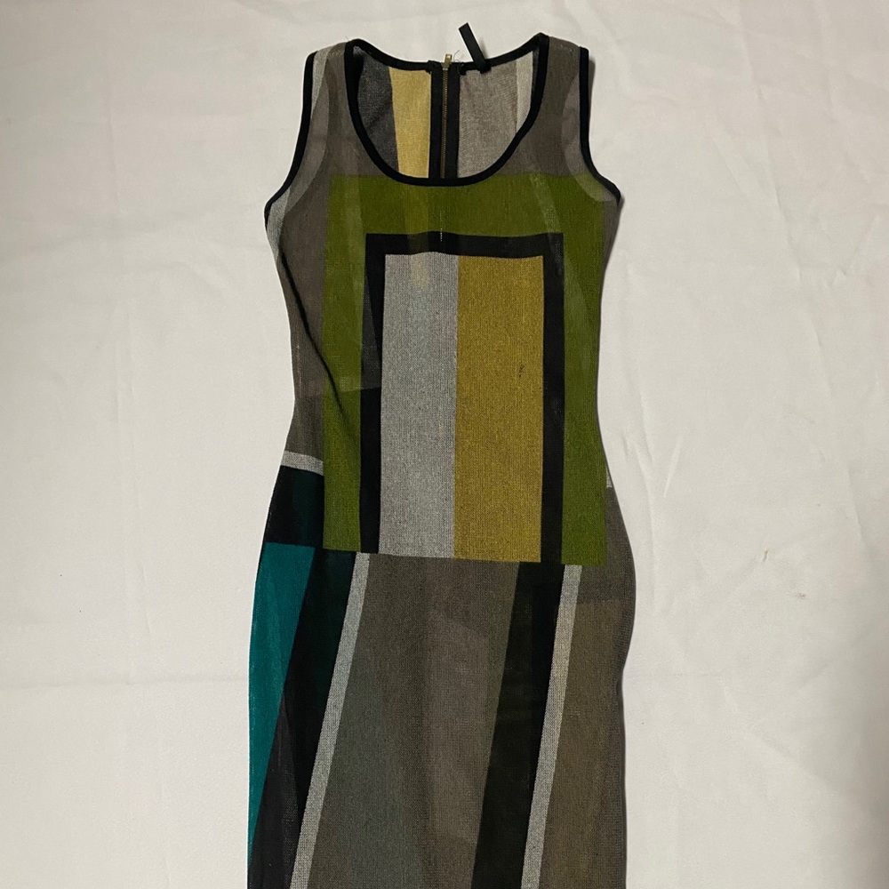 Abstract See-through dress